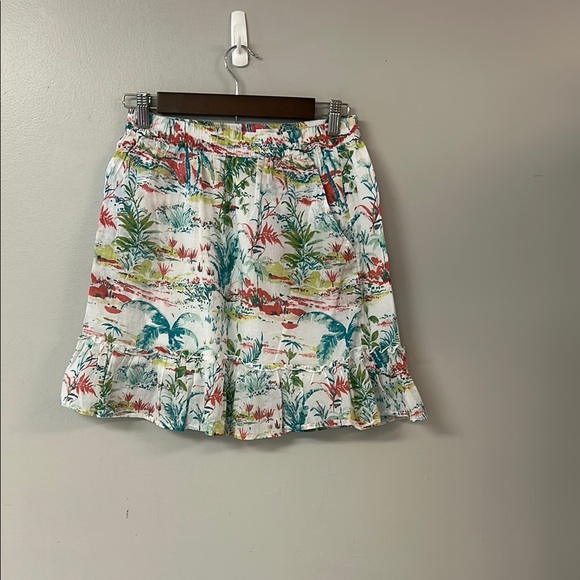 Blue and Pink Ruffled Mini Skirt for Casual Wear - Picture 1 of 4
